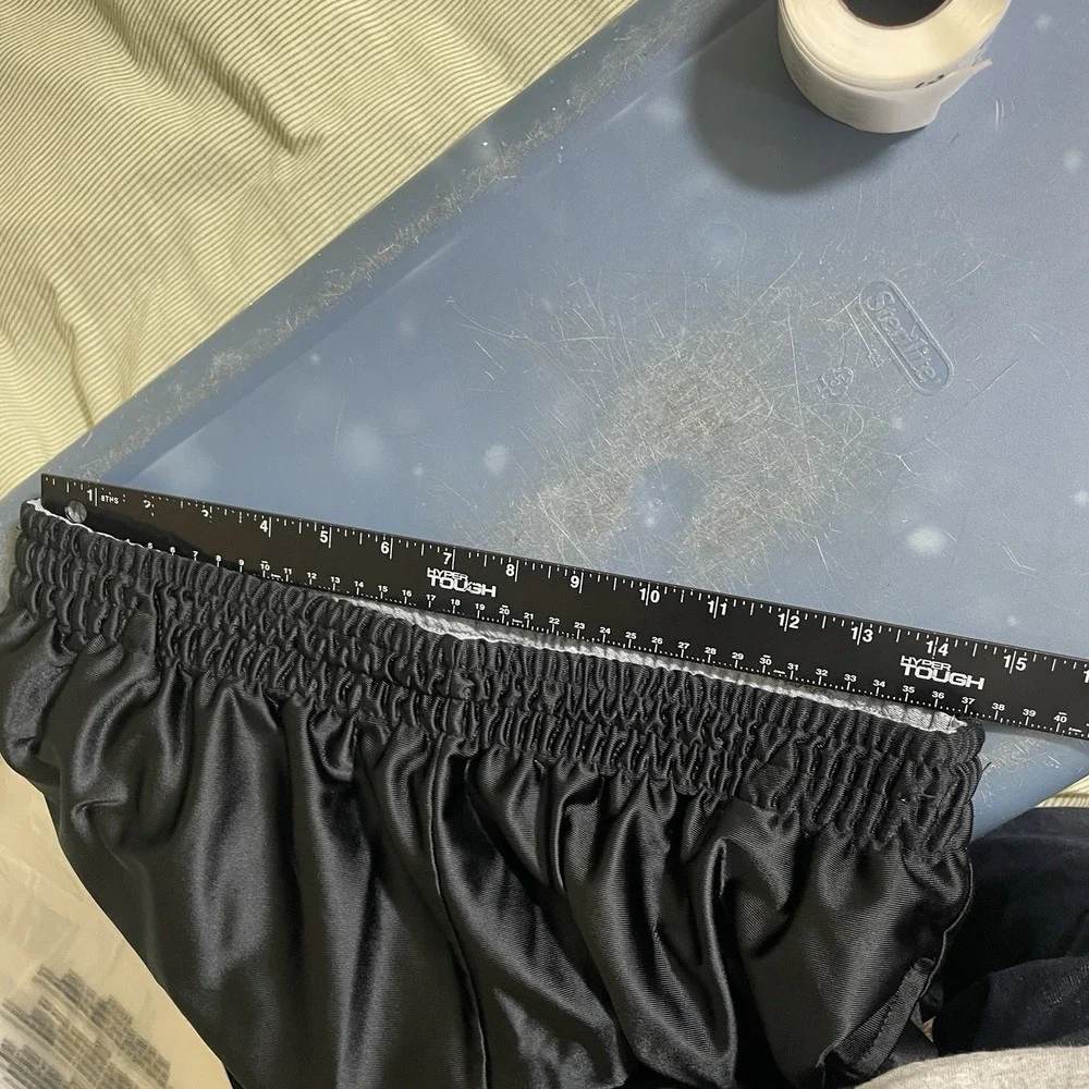 VTG Athletic Works Dazzle Shorts Mens Large Shimmer Shiny Silky Basketball Black